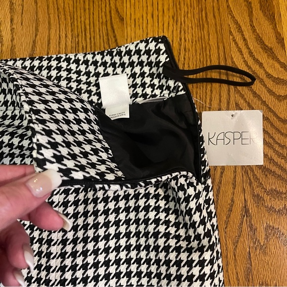NWT Kasper Houndstooth Skirt - Picture 4 of 11